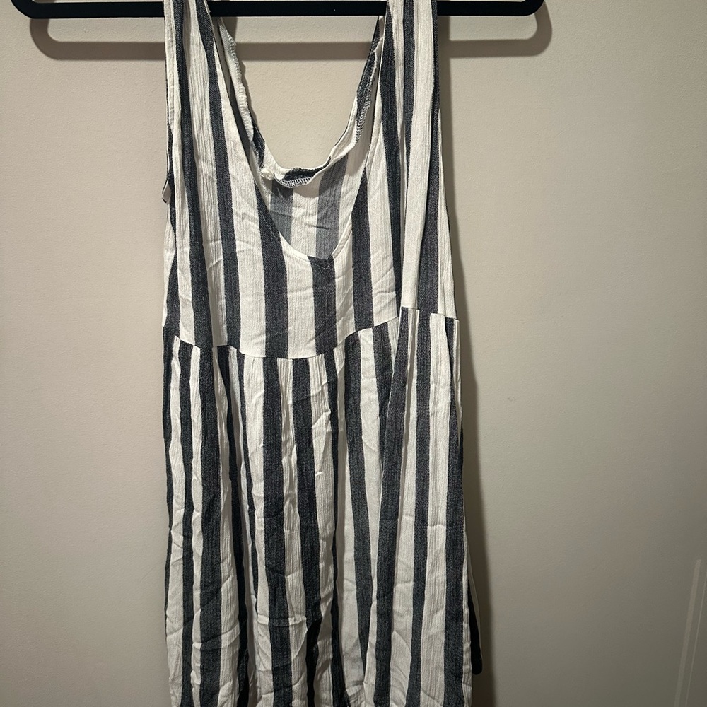 Monochrome Striped Dress/Coverup